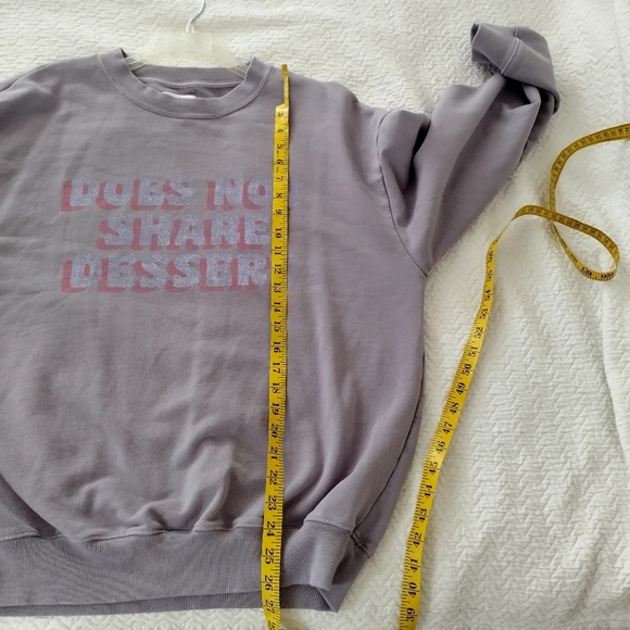 Aerie Offline Doesn't Share Dessert Crew Neck Sweatshirt Sz M - Picture 8 of 8